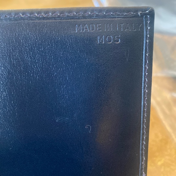 💯AUTHENTIC CELINE TRIOMPHE NAVY BLUE CALF SKIN LEATHER LONG BI-FOLD WALLET - Picture 3 of 15
